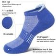 thumbnail image 2 of KOITHOT 12 Pairs Men Ankle Socks for Mens Black Cushioned Socks Athletic Running Size 10-13, 2 of 6