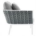 thumbnail image 4 of Modway Stance 9-Piece Modern Fabric/Aluminum Outdoor Sectional Sofa Set in Gray, 4 of 17