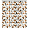 thumbnail image 3 of Ambesonne Sports Shower Curtain, Football and Basketball, 69"Wx84"L, Orange Cream Black, 3 of 3