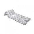thumbnail image 4 of Floral Floor Pillow Lounger Cover, Monochrome Petals Traditional Nature Influences Essence Art Print, Nap Mat Printed Fabric Case for 5 Pillows, 88" x 27", Dimgray, by Ambesonne, 4 of 5