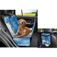thumbnail image 4 of Garronmavis Marble Patterned Turtle Dog Seat Cover for Back Seat Multipurpose Trash Bin with Storage Pockets Dog Scarf for Large Dogs 3 PCS Car Seat Cover Pet Car Seat Protection, 4 of 6