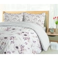 thumbnail image 5 of Ambesonne Anemone Flower Duvet Cover Sets, Bridal Romantic, 2-Queen, Pale Pink Purple Lilac, 5 of 7
