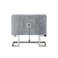 thumbnail image 4 of Nicole Miller Miliani Accent Cabinet Oak Veneer Finish Polished Stainless Steel Base, Grey Oak/Chrome, 4 of 11