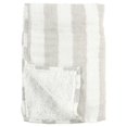 thumbnail image 2 of 50 Inch Soft Linen Throw Blanket, Woven Wide Striped Pattern, White, Gray- Saltoro Sherpi, 2 of 5