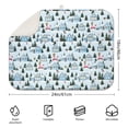 thumbnail image 2 of Light Blue Christmas House and Tree Pattern Dish Drying Mat for Kitchen 1 Pack, Ultra Absorbent Microfiber Dishes Drainer Mats,18x24in(46x61cm), 2 of 4