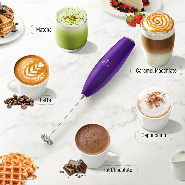 Zulay Kitchen Handheld Titanium Motor Milk Frother (Without Zulay Kitchen Handheld Titanium Motor Milk Frother (Without