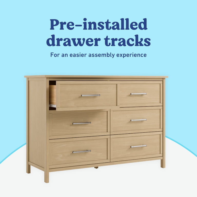 graco classic 6 drawer dresser Graco Classic 6 Drawer Double Dresser Driftwood