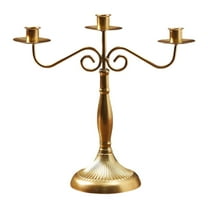 Zxpjkyu Multi Arm Candelabra Candelabrum Home Kitchen Dining Room Candlestick Holder Gold with 3 Arms
