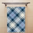 thumbnail image 6 of Soft Hand Fingertip Towels, 2 Pcs Face Bath Towels Tartan Pattern Absorbent Washcloths for Bathroom Hotel Kitchen, 30"x15", 6 of 6