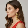 thumbnail image 2 of Gold Minerva Leverback Earrings, 2 of 2
