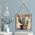 thumbnail image 5 of Cactus Decor Southwest Decorative Wall Art Wooden Sign Vintage Pictures for Bedroom Bathroom Kitchen Wall Decorations Bar Interior Decor 12"x12" Wooden Hanging Signs, 5 of 8