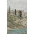 thumbnail image 2 of Karl Mediz 12x18 Gold Ornate Wood Frame and Double Matted Museum Art Print Titled - Rock Landscape Near St. Canzan (1897), 2 of 4