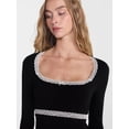 thumbnail image 4 of No Boundaries Sleep Lace Top with Long Sleeves, Women’s XXS-3X, 4 of 5