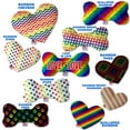 thumbnail image 2 of Pet and Dog Plush Heart or Bone Toy, "Rainbow Pride Group" (Available in different sizes, and 7 different pattern options!), 2 of 10