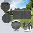 thumbnail image 6 of Metal garden sheds 12ftx10ft outdoor storage sheds white+black with window with sliding door, 6 of 6