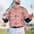 thumbnail image 5 of KLL Retro 70s 60s Hippie Flower for Men's Baseball Shirts,Short Sleeve Casual Shirts Button Down Shirt for Men Beach Summer Wedding Shirt-Medium, 5 of 7