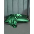 thumbnail image 6 of Move Over Blackish Green Satin Pillowcases Queen, Silk like Satin Pillow Cover Set of 2, Silky Microfiber Solid Pattern, 2 Pack, 6 of 7