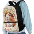 thumbnail image 4 of KUIFORTI Floral Penguin Pig Kids Backpacks Girls Cute Backpack for Elementary School Boys Lightweight Comfy Shoulder Backpack High Capacity School Girls Backpacks for Kids, 4 of 6