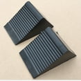thumbnail image 2 of NUOLUX 2PCS Portable Wheel Ramp Triangle Rubber Skid Stop Wheel Chocks(Black), 2 of 6