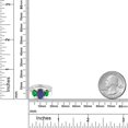 thumbnail image 6 of Gem Stone King 925 Silver and 10K Yellow Gold Blue Lapis and Green Nano Emerald and Lab Grown Diamond Engagement Ring for Women | 2.86 Cttw | Oval 9X7MM | Birthstone | Size 7, 6 of 6