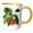 Yellow/White, variant on 3drose, Red Cherries Vector on White Background, 11oz Two-tone Black Mug