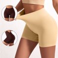 thumbnail image 2 of Women's Soft Fabric Mid Waist Shapewear Shorts, Mid Waist Tummy Control Body Shaper, Compression Firm Control, For Running Yoga Workout Daily | TruBelle,Beige M, 2 of 9