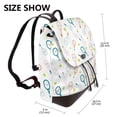 thumbnail image 2 of Logiee Cute Tennis Rackets Print Backpack Purse for Women,Fashion Leather Backpack Purse,Women's Leather Backpack for Work College Travel, 2 of 4