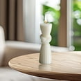 thumbnail image 4 of onlyliua ¡ ¡Ofertas Del Día! ¡Liquidación! Vela de Aromaterapia con Líneas Geométricas Nórdicas En Forma de Columna, Grande, Color Blanco, 4 of 5