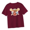 thumbnail image 4 of Camiseta de mujer roja clásica de manga corta para ir de compras, caminar y desplazarse Rojo Yuyangstore Camiseta para mujer, 4 of 8