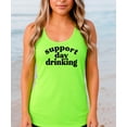 thumbnail image 4 of Support Day Drinking Women's Shirt Neon Green Tank Top Large, 4 of 4