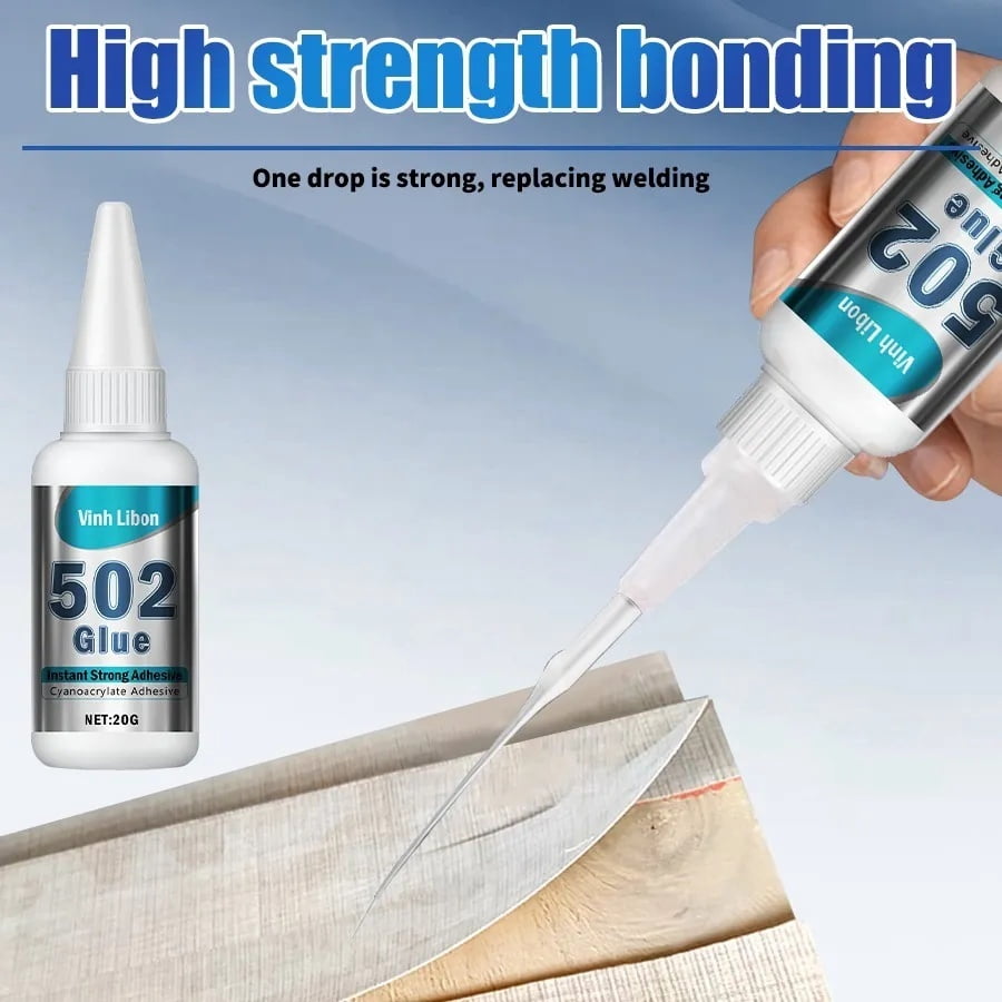 8 PCS Instant Strong Universal Super Adhesive Glue, Transparent Quick Fix Liquid Glue, Heavy Duty Bonding Kit for Household Crafts and Emergency Connection
