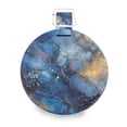 thumbnail image 4 of 58 x 58 Inch Round Picnic Mat, Waterproof Sandproof Foldable Compact Beach Blanket for Grass, Park, Outdoor Camping Blue Marble, 4 of 9