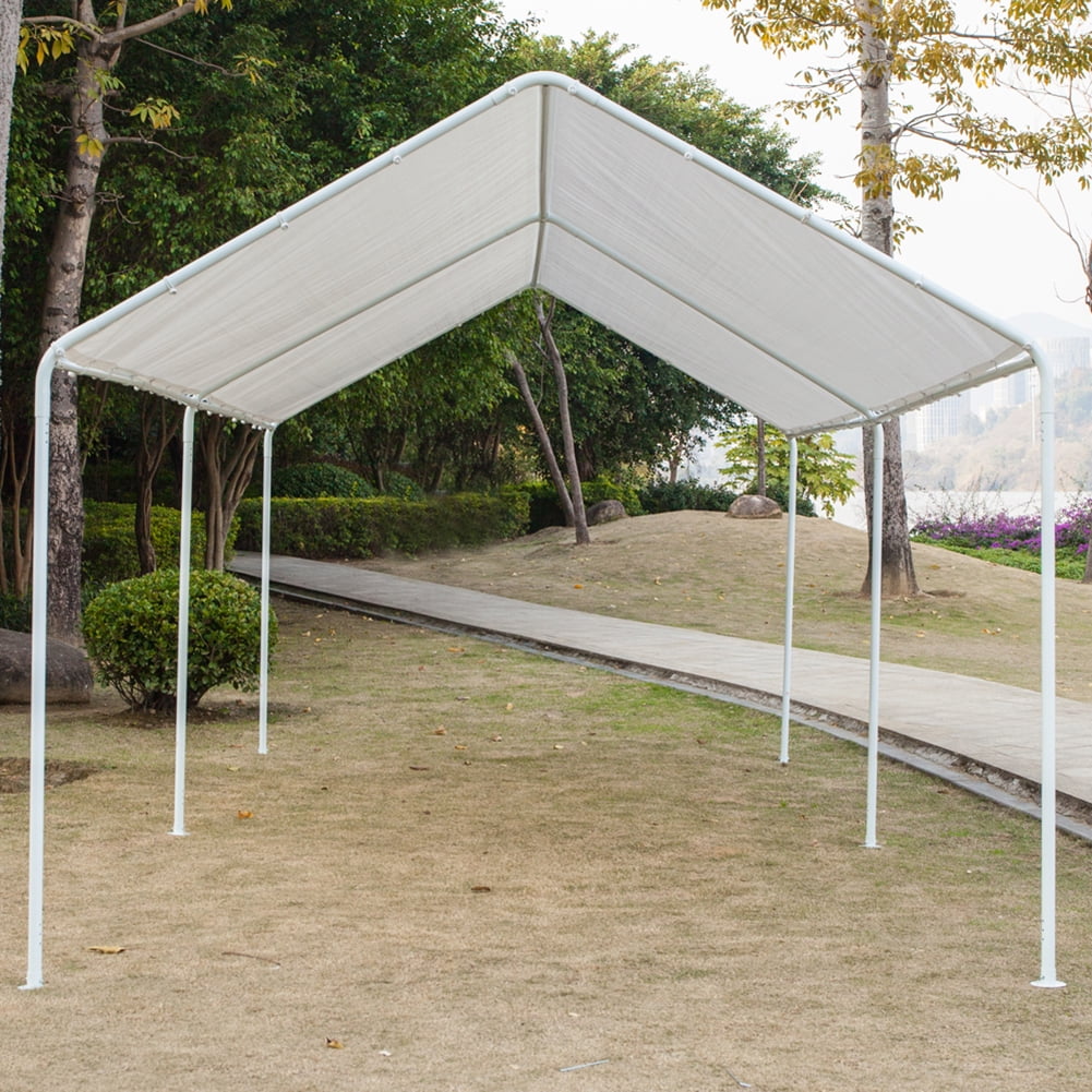 Kadyn 3x6 Carport Car Canopy, Versatile Shelter Car Shed with 6 Foot Tubes, PE Fabric Carport Car Canopy for outdoor, White Kadyn 3x6 Carport Car Canopy, Versatile Shelter Car Shed with 6 Foot Tubes, PE Fabric Carport Car Canopy for outdoor, White