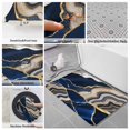 thumbnail image 6 of Blue Marble Bath Mat 3 Piece Bathroom Rug Set, Grey Gold Texture Vintage Farmhouse Art Non Slip Bath Rug Contour Mat and Toilet Lid Cover, Absorbent Shower Mats Soft Bath Rugs and Mats Sets, 6 of 8