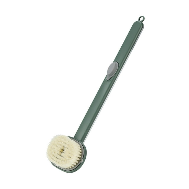 Fiudx Cepillo de Ducha, Cepillo de Espalda Ergonómico con Mango Largo, Limpiador Corporal con Cerdas Nailon, Exfoliante Relajante, Limpieza Corporal Completa, Ideal para Estrés, Seguro para Pieles Se