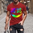 thumbnail image 1 of Blusas y camisas de manga corta y cuello redondo para hombre. Blusas/camisetas de manga corta con cuello redondo y estampado de Halloween para hombre. Blusa para hombre., 1 of 5