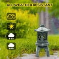 thumbnail image 4 of Eoozwa Home Solar-Powered Stones Pagoda Garden Statues Lantern Outdoor Decor with Flickering LED Light Durable Polyresin for Yard, Patio, or Garden, 4 of 6
