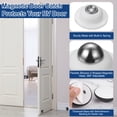 thumbnail image 3 of Uxcell 2 Pack 1.9" Magnetic Door Stopper, Soft Silicone Magnetic Doorstops for Wall and Floor Mounting, No Drilling Door Holder with Adhesive for RV Baggage Doors, Home, Office, White, 3 of 6