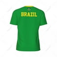 thumbnail image 4 of Exclusive design Brazil Flag Grain 3D Printed Men For Running Bike Soccer Tennis Fitness Sports tshirt Mesh Fans Short T-shirt, 4 of 13