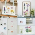 thumbnail image 6 of 8 Sheets Butterfly Window Sticker Spring Tulip Lavender Wall Clings Peel and Stick Paster Waterproof Large Decal for DIY Home Stairway Restaurant Kitchen Showcase Glass Doors Bathroom PVC Decor, 6 of 9