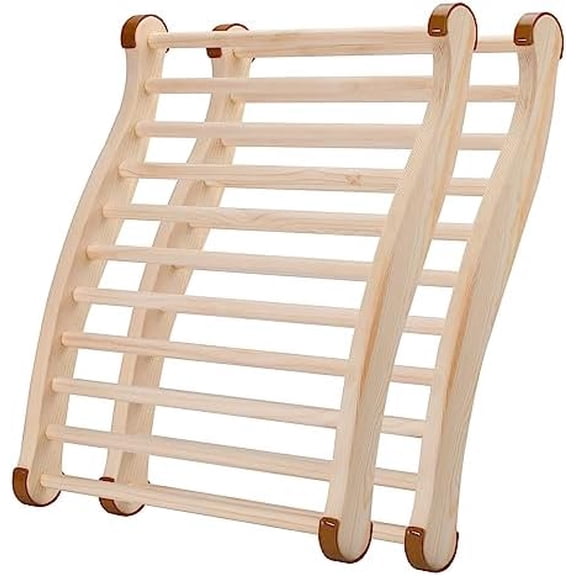 2PCS Sauna Backrest Sauna Accessories Wooden Slip-Resistant Non-Toxic Comfortable S-Shape Design Sauna Chair with Back, Sauna Accessories for Any Barrel or Infrared Sauna$$Garden & Patio