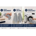 thumbnail image 3 of Dan River Washcloths pack of 24 High-Quality Soft Cotton Absorbent and Multipurpose Wash Clothes for Face & Body - Silver, 12x12in, 3 of 9