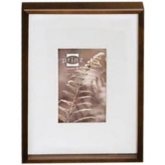 Dark walnut SOHO shadowbox mat frame - 5x7