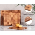 thumbnail image 3 of Tablas de cortar Fibogollo Bamboo con ranura para jugo y soporte, 3 unidades, 3 of 6