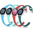thumbnail image 1 of Paquete de 4 correas delgadas de silicona suave compatibles con Samsung Galaxy Watch Active 2 de 40 mm, 44 mm y Galaxy Watch Active, pulseras deportivas impermeables de 20 mm., 1 of 5