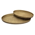 thumbnail image 2 of Elk Home Oval Pebble Traditional Aluminum Tray in Antique Brass Finish, 2 of 3