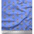 thumbnail image 1 of Soimoi Satin Silk Fabric Leaves & Floral Artistic Printed Fabric 1 Yard 42 Inch Wide, 1 of 3