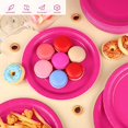 thumbnail image 4 of 72 Pieces 9 Inch Hot Pink Paper Plates Disposable Heavy Duty Paper Plates Decorative Dinner Dessert Plate Bulk for Parties, Holidays, Picnics, 4 of 7