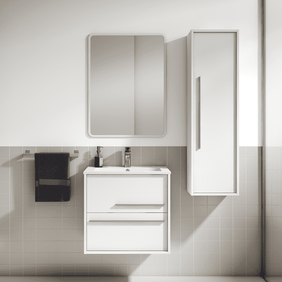 DAX Aqua 23" Single Bathroom Vanity, White