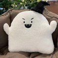 thumbnail image 1 of Divertido fantasma de peluche, almohada de juguete kawaii, muñeco de demonio, lindo dibujo animado de diablo, relleno de mano, cálido regalo de decoración de Navidad y Halloween para niños, 1 of 3